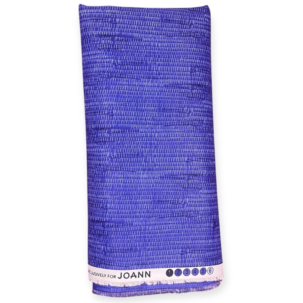 Royal Blue Textured Quilting Fabric JoAnn Cotton 76x54 Woven Print Blender
